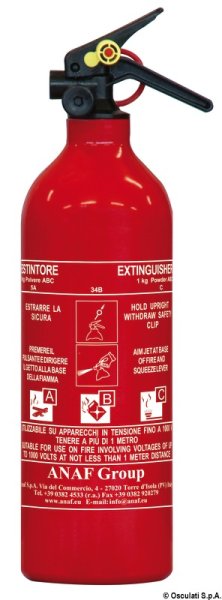 Estintore 1 Kg 5A 34 B C senza manometro - 31.450.00